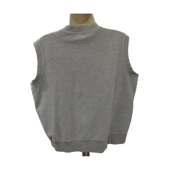 Calvin Klein Jeans Vest Sz XL Full Zip Gray 100% Cotton Sleeveless Front Pockets - Picture 2 of 6